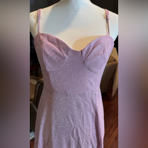 LuLu’s shimmering pink maxi dress size medium - Picture 6 of 16